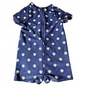 Old Navy Unisex Kids' Navy Blue Daisy Print Swimwear